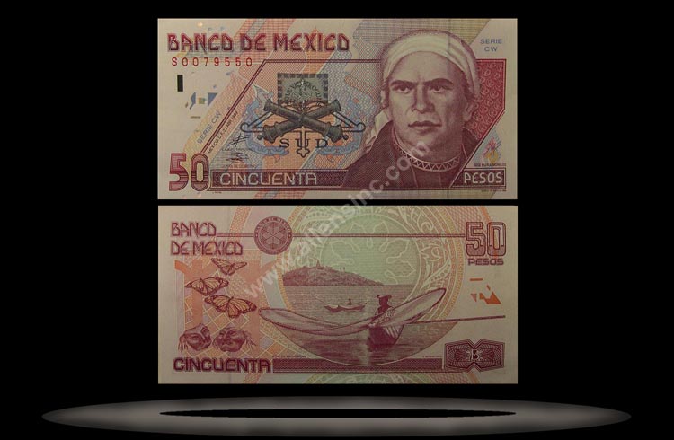 Mexico Banknote, 50 Pesos, 17.3.1998, P#107c MAIN