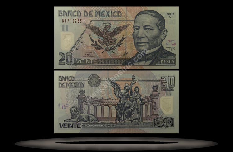 Mexico Banknote, 20 Pesos, 23.5.2003, P#116d MAIN