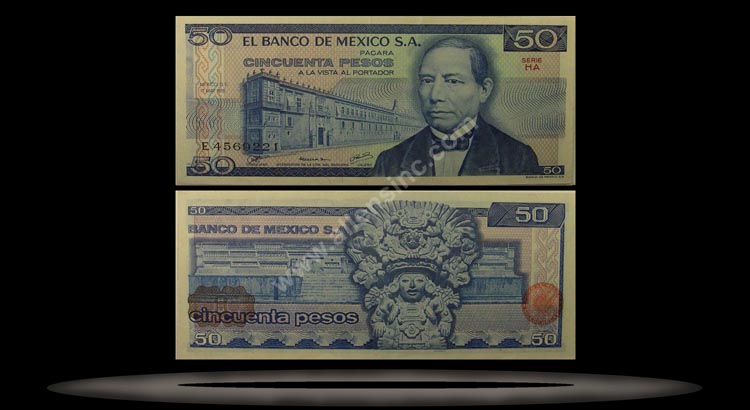 Mexico Banknote, 50 Pesos, 17.5.1979, P#67b MAIN