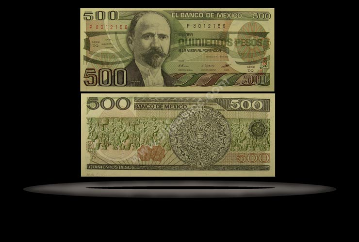Mexico Banknote, 500 Pesos, 7.8.1984, P#79b MAIN