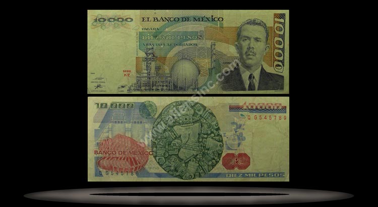 Mexico Banknote, 10,000 Pesos, 19.7.1985, P#89c MAIN