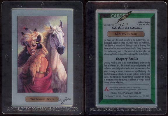 The Mighty Sioux by Gregory Perillo; 1 g 999.5 Platinum MAIN