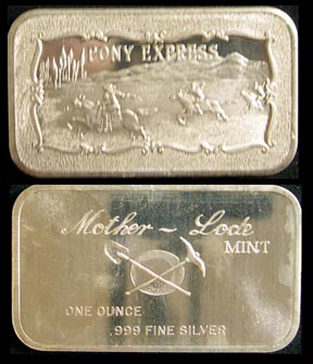 Pony Express' Art Bar by Mother Lode Mint. MAIN