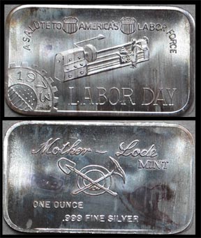 Labor Day 1973' Art Bar by Mother Lode Mint. MAIN