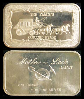 Famous Concord Stage' Art Bar by Mother Lode Mint. MAIN
