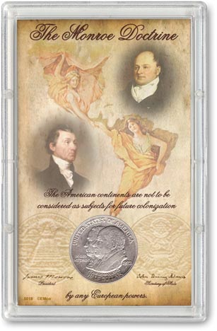 Monroe Doctrine Commemorative Half Dollar Display LARGE