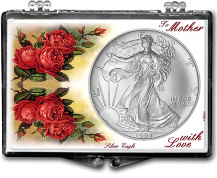 1994 Mother’s Day, To Mother With Love American Silver Eagle Gift Display MAIN