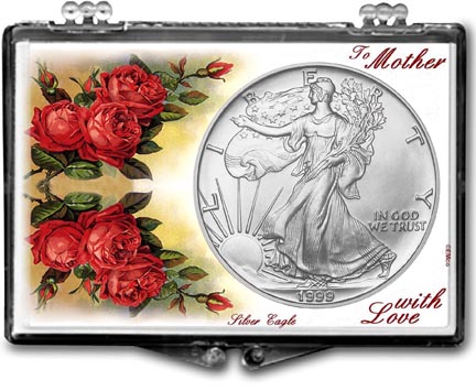 1999 Mother’s Day, To Mother With Love American Silver Eagle Gift Display MAIN