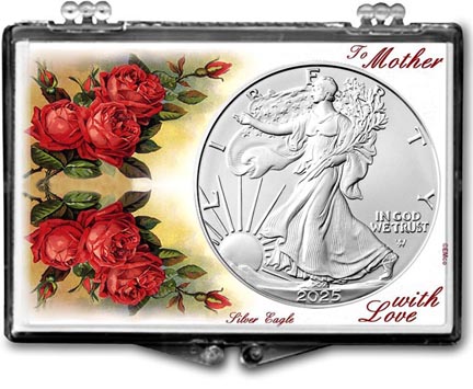 Mother’s Day, To Mother With Love American Silver Eagle Gift Display LARGE