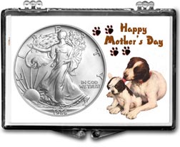 1986 Happy Mother’s Day American Silver Eagle Gift Display THUMBNAIL