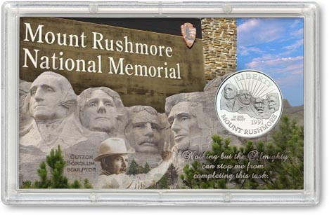 Mount Rushmore Commemorative Half Dollar Display LARGE