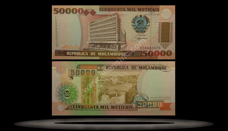 Mozambique Banknote, 50,000 Meticais, 16.6.1993, P#138 MAIN