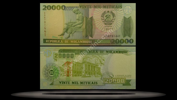 Mozambique Banknote, 20,000 Meticais, 16.6.1999, P#140 MAIN