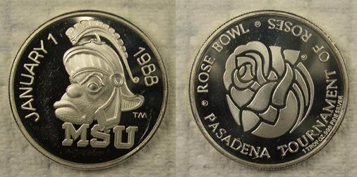 Michigan State Spartans - 1988 Rose Bowl' Art Bar. MAIN