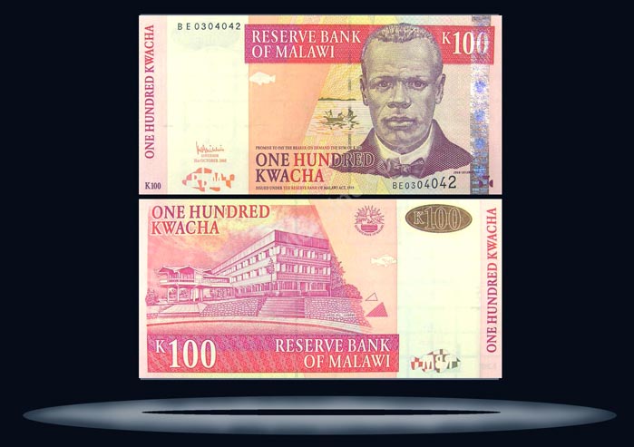 Malawi Banknote, 100 Kwacha, 31.10.2005, P#46d MAIN