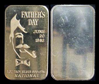 Father's Day 1982' Art Bar by National Mint. MAIN