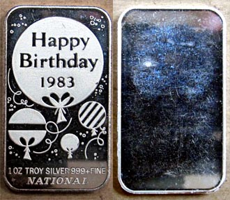 Happy Birthday 1983' Art Bar by National Mint. MAIN