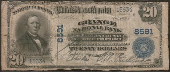Grange National Bank of McKean County at Smethport, Pennsylvania, Charter 8591 LARGE