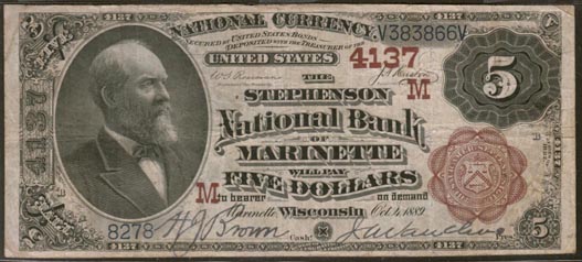 Stephenson National Bank of Marinette, Wisconsin, Charter M4137 MAIN