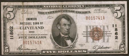 Engineers National Bank of Cleveland, Ohio, Charter 11862 LARGE