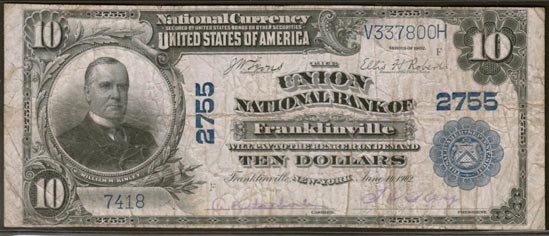 Union National Bank of Franklinville, New York, Charter 2755 MAIN