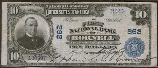 First National Bank of Hornell, New York, Charter 262 LARGE