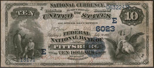 Federal National Bank of Pittsburgh, Pennsylvania, Charter E6023 LARGE