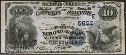 Citizens National Bank of Waynesboro, Pennsylvania, Charter E5832 LARGE