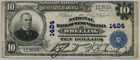 National Bank of West Virginia, West Virginia, Charter 1424 LARGE