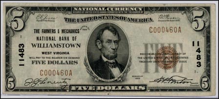 Farmers & Mechanics National Bank of Williamstown, West Virginia, Charter 11483 LARGE