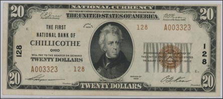 First National Bank of Chillicothe, Ohio, Charter 128 MAIN