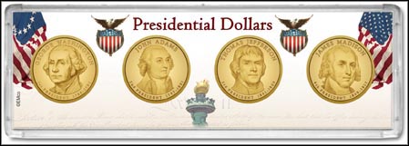 Snap-Tite Set Display - 2" x 6", Presidential Dollars - no date MAIN
