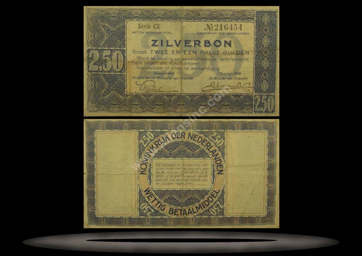 Netherlands Banknote, 2 1/2 Gulden, 1.10.1938, P#62 MAIN