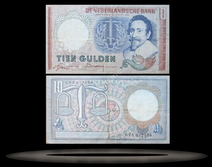 Netherlands Banknote, 10 Gulden, 23.3.1953, P#85 MAIN