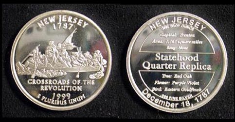 New Jersey Quarter Replica' Art Bar. MAIN