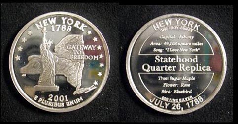New York Quarter Replica' Art Bar. MAIN