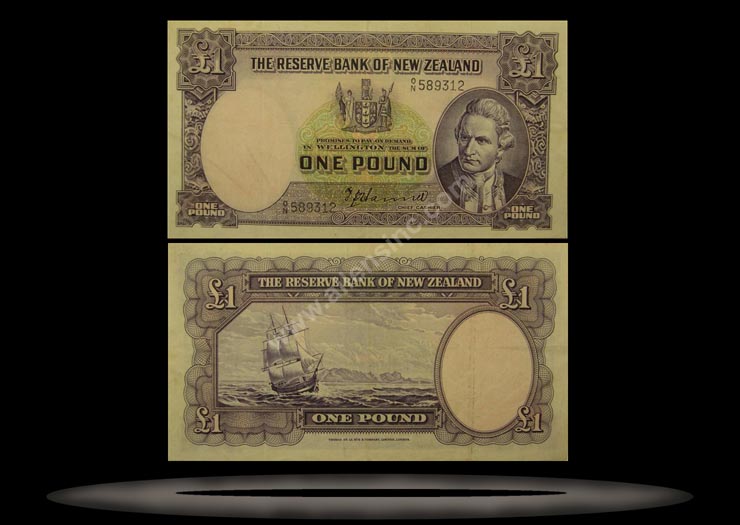 New Zealand Banknote, 1 Pound, ND (1940-55), P#159a MAIN