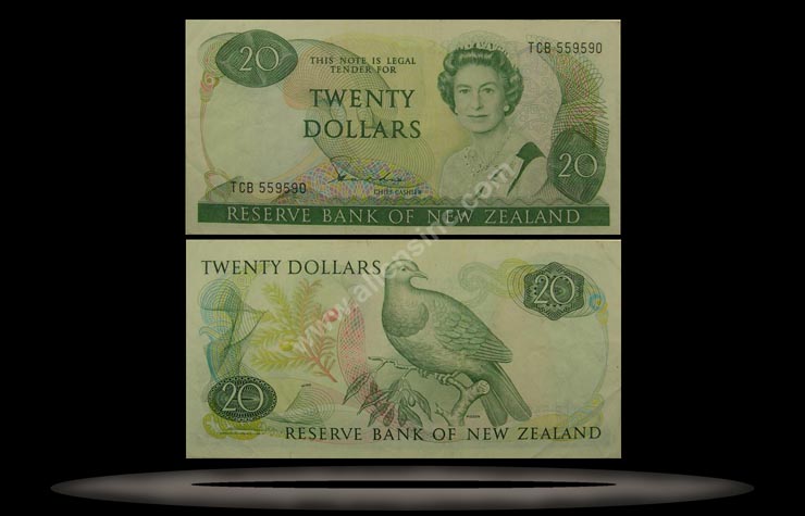New Zealand Banknote, 20 Dollars, ND (1981-85), P#173a MAIN