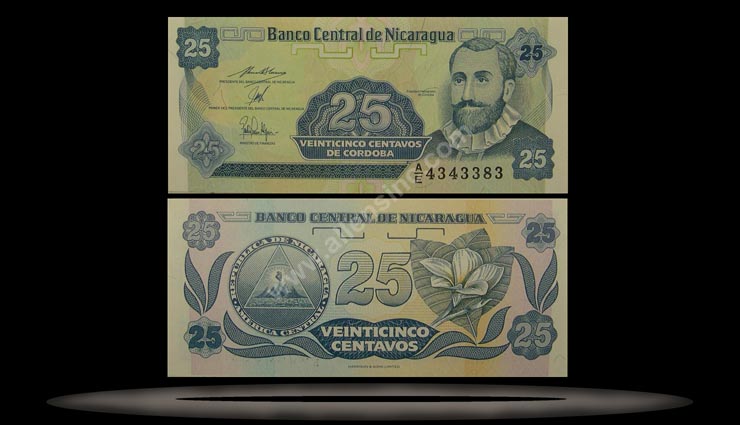 Nicaragua Banknote, 25 Centavos, ND (1991), P#170a MAIN