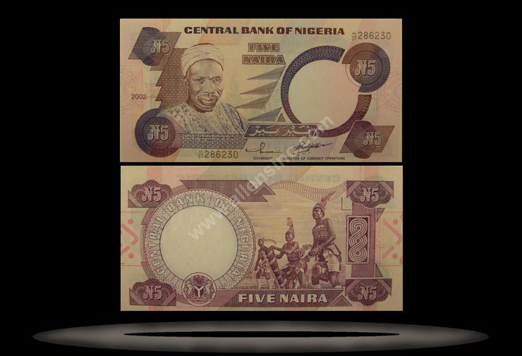 Nigeria Banknote, 5 Naira, ND (1984-), P#24a MAIN