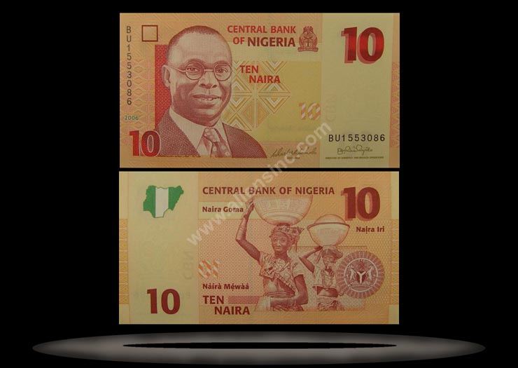 Nigeria Banknote, 10 Naira, 2006, P#33 MAIN