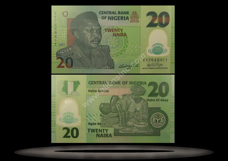 Nigeria Banknote, 20 Naira, 2007, P#34b MAIN