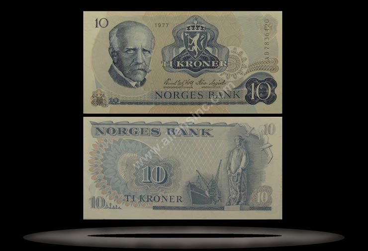 Norway Banknote, 10 Kroner, 1976, P#36b MAIN