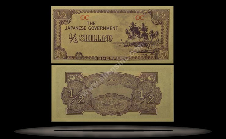 Oceania Banknote, 1/2 Shilling, ND (1942), P#1c MAIN