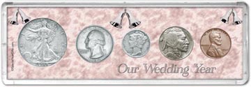 1934 Our Wedding Year Coin Gift Set THUMBNAIL