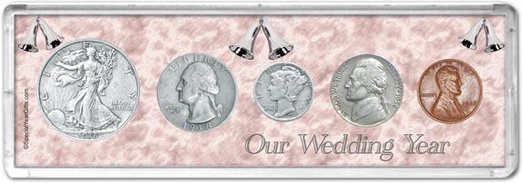 1938 Our Wedding Year Coin Gift Set LARGE