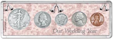 1938 Our Wedding Year Coin Gift Set THUMBNAIL