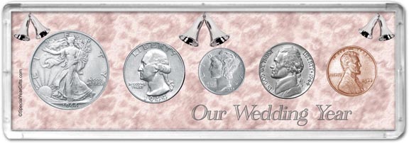 1944 Our Wedding Year Coin Gift Set MAIN