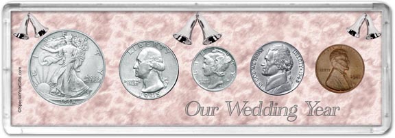 1945 Our Wedding Year Coin Gift Set MAIN