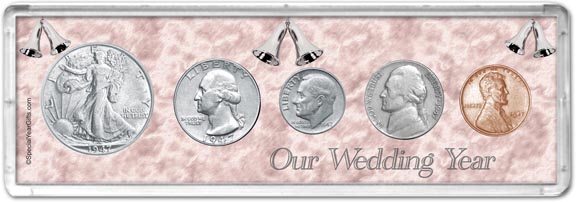 1947 Our Wedding Year Coin Gift Set LARGE